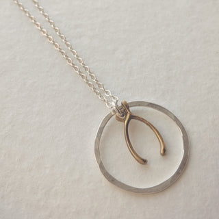 HOOP WISHBONE NECKLACE